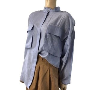 Vintage Apparenza silk bohemian blouse blue size:L